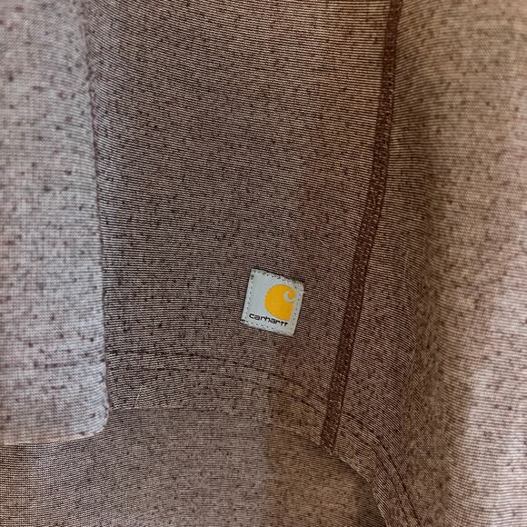 Carhartt Force Heavyweight Heathered Knit Base Layer Quarter-Zip Top Deep Wine M - Picture 3 of 4